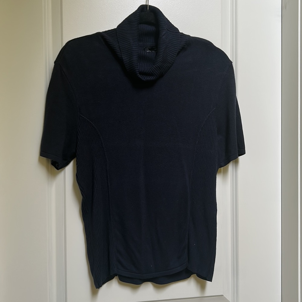 Navy turtleneck tee